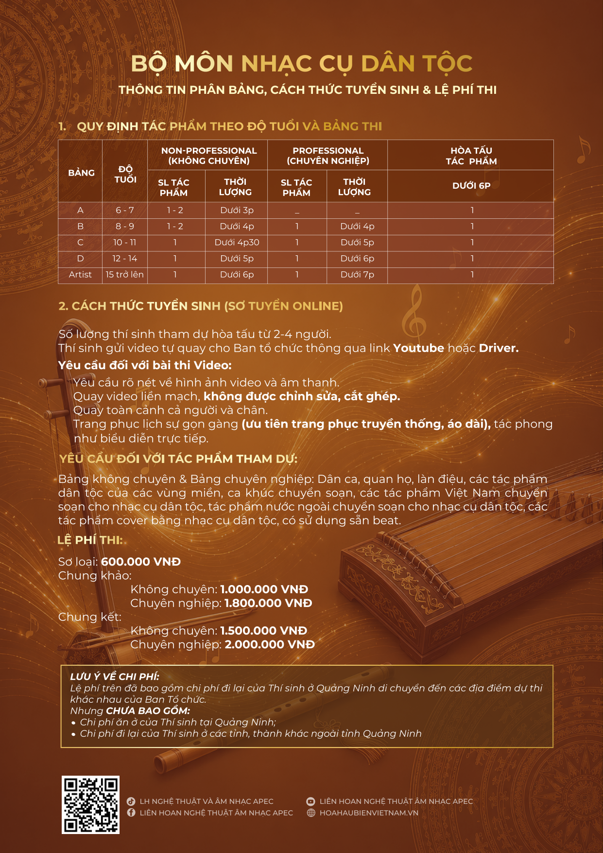 Thể lệ Nhạc cụ dân tộc